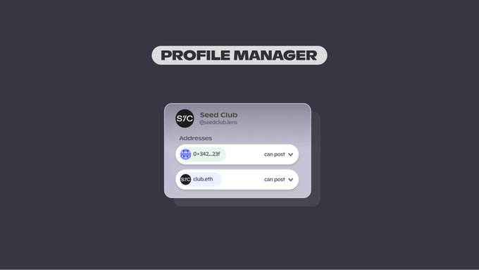 Profile Manager on Lens Protocol V2