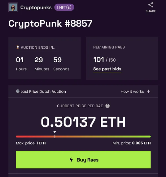 For example, users can NFT Rae in CryptoPunk Vault #8857