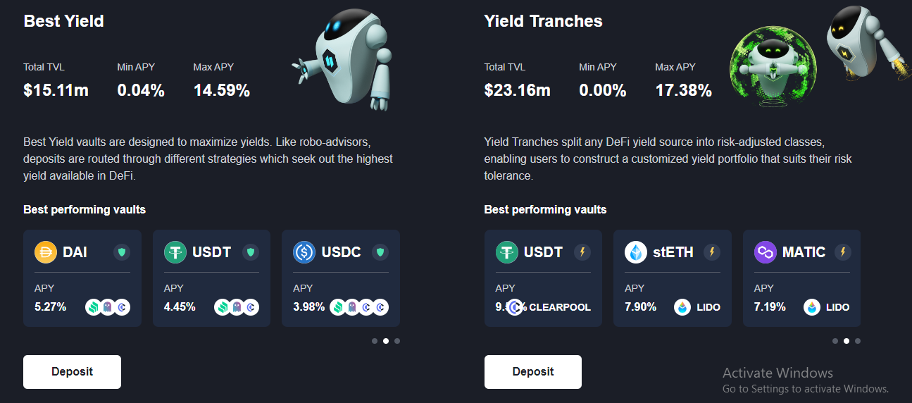 Idle Finance interface