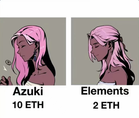 Some NFTs in the Azuki Elementals collection have similarities to those in Azuki